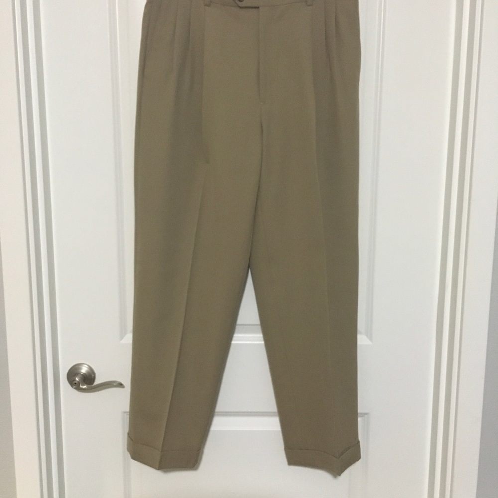 Tan Pronto 100%wool dress pants 35 - Picture 3 of 4